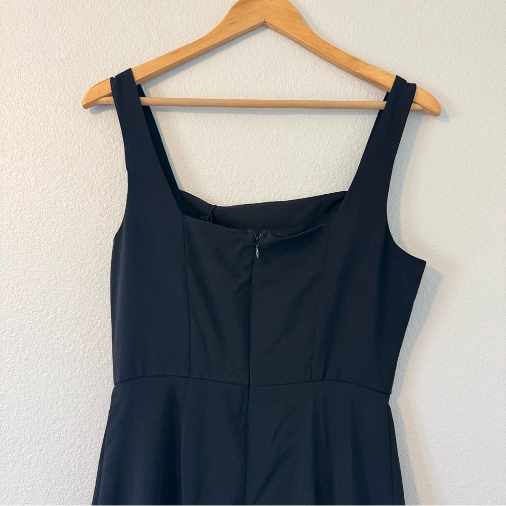 New NSR Black Midi Dress with Slit Small - Picture 6 of 10